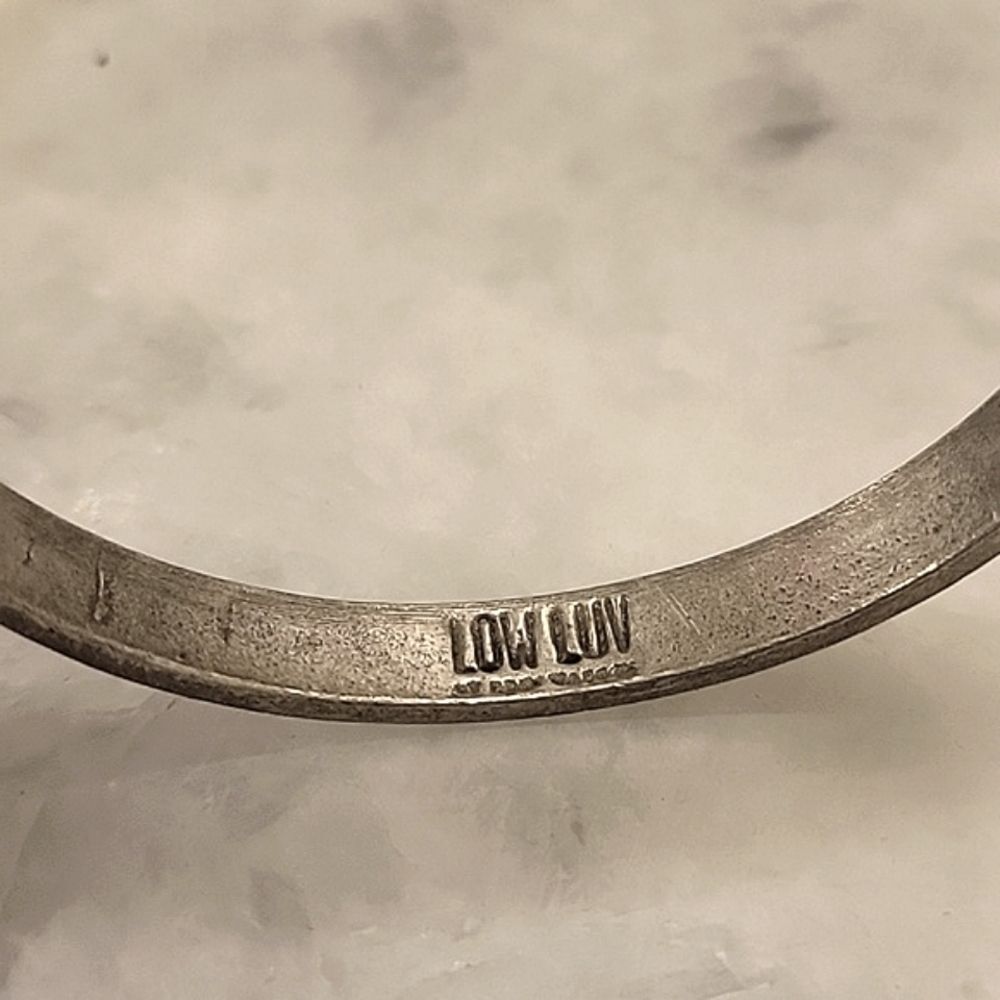 Low Luv Erin Wasson Silver Boho Navajo Native Bangle Bracelet Moto Punk Biker - Picture 3 of 4